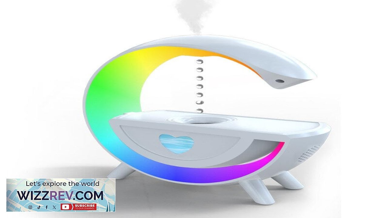 Anti Gravity Water Drop Humidifier LED Colorful Night Light Built-in ...