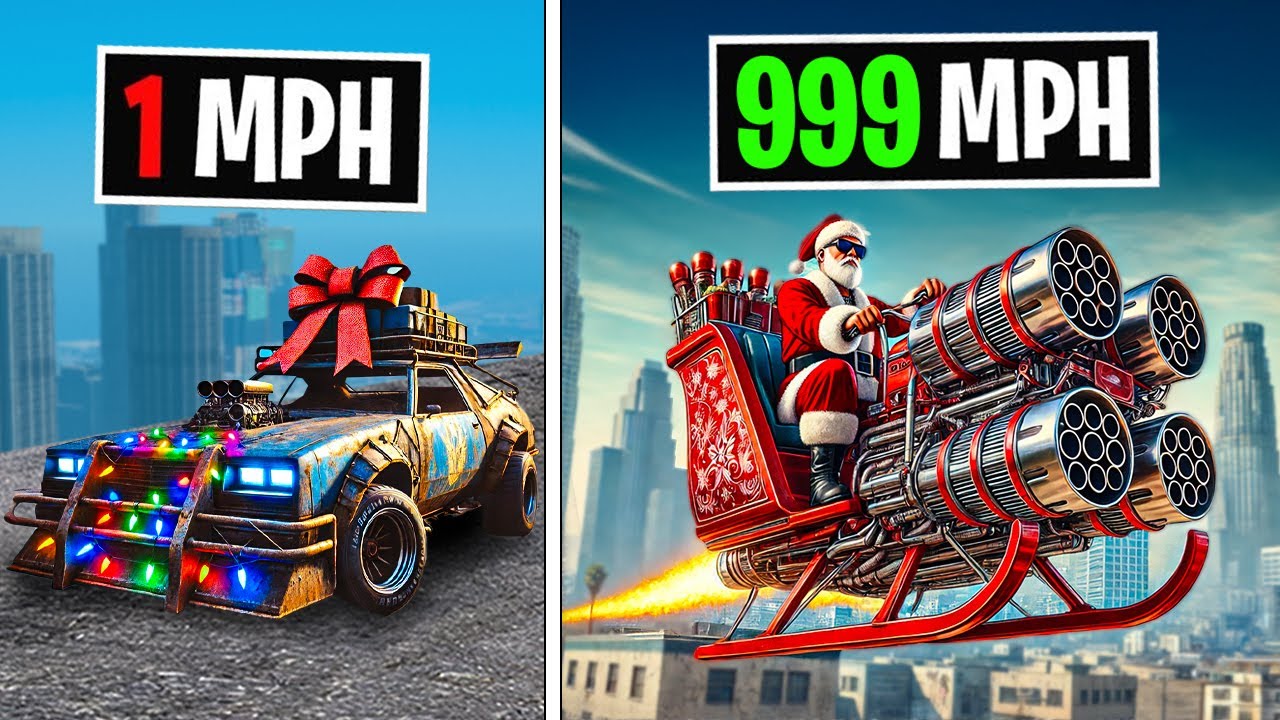 everytime i CRASH my CHRISTMAS CAR gets FASTER... GTA 5 RP
