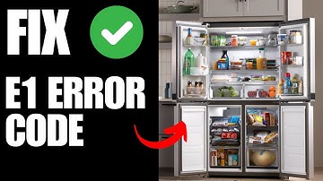 whirlpool refrigerator e1 error code - How To Fix