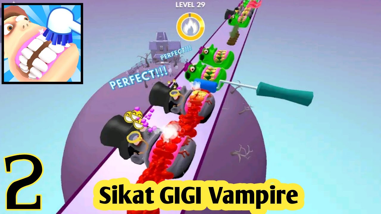 GAME VAMPIRE BRUSH ANDROID - TEETH RUNNER GAME - TOOTH RUNNER! OFFLINE ALL LEVEL - GAMEPLAY #2