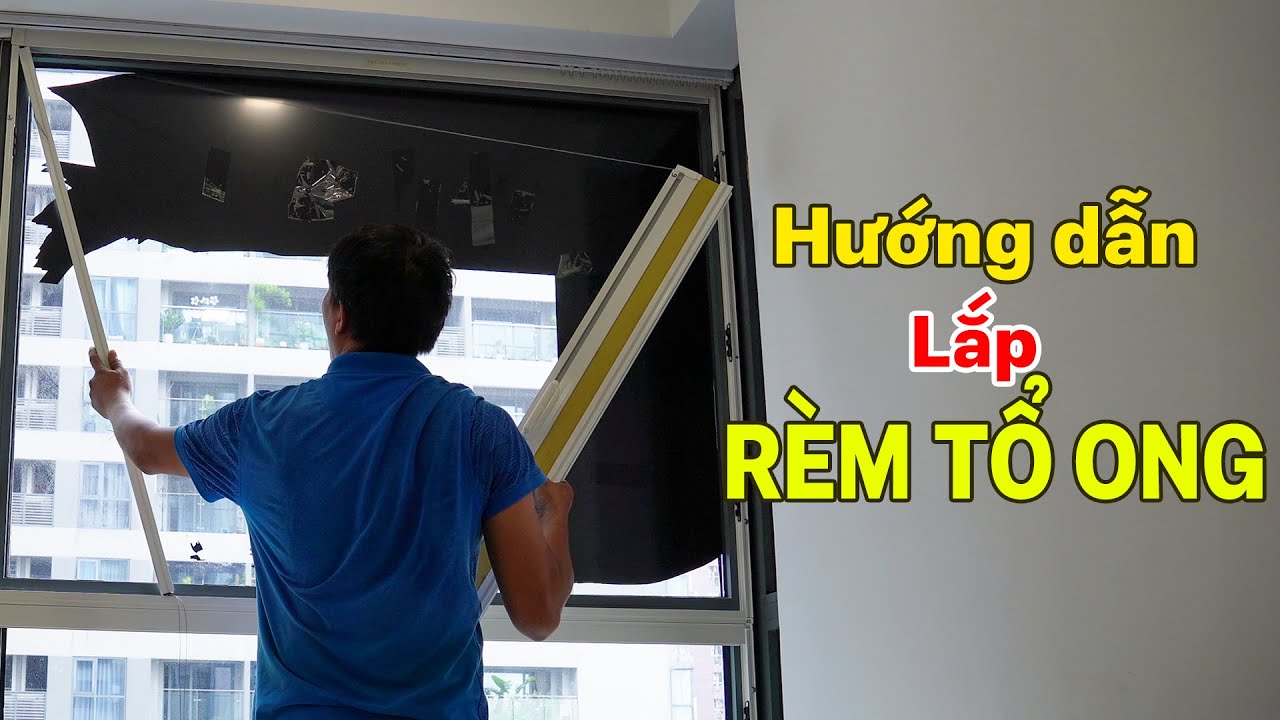Hướng Dẫn LẮP RÈM TỔ ONG TRÊN KÍNH | Lắp Rèm Trong Kính Đơn Giản, Dễ ...