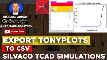 Tonyplots exporteren naar CSV in Silvaco TCAD-simulatie 📊💻 #TCAD #Diodes