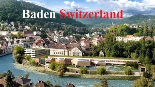Drone shot Baden Switzerland