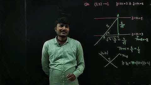 Find the equation of the line passing through the point (2, 3) and making intercept of length 2units
