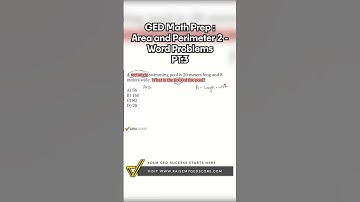 How to Calculate Rectangle Pool Area - GED Math Word Problem Solved!
