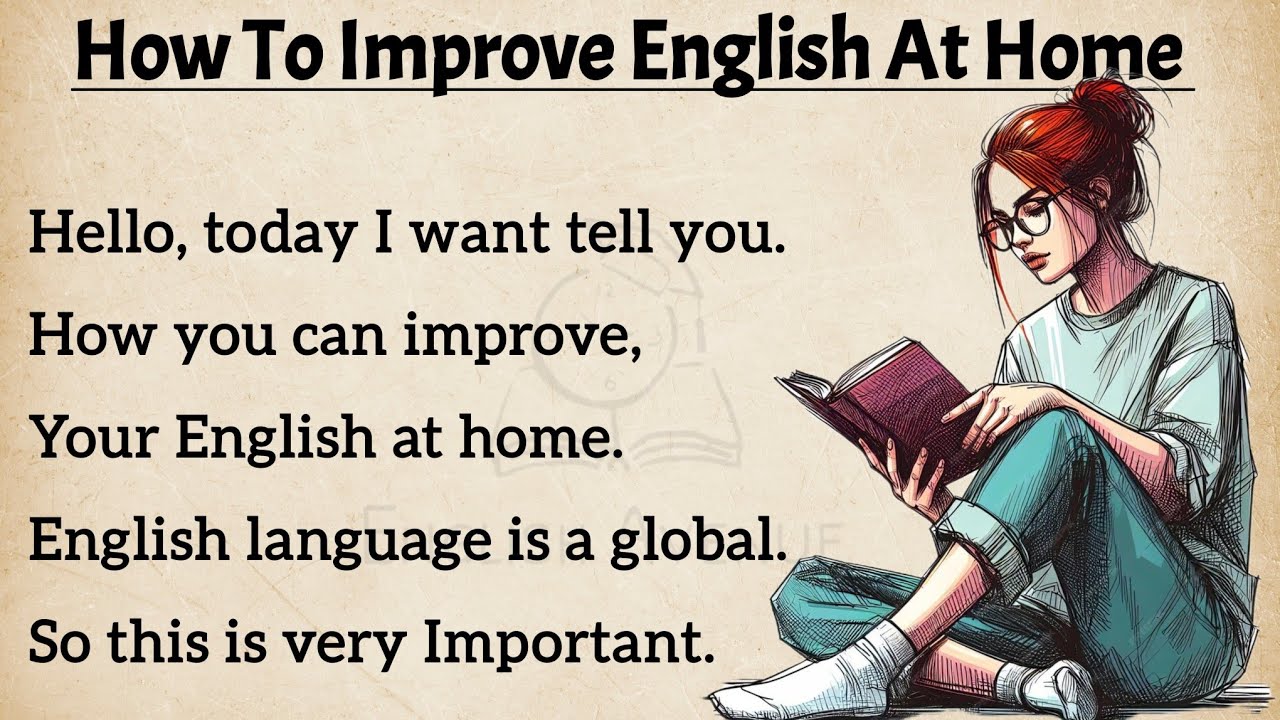 Outline Video How to Improve English At Home ? | Improve Your English | Graded Reader Level 1 ✅ | Listen And Speak