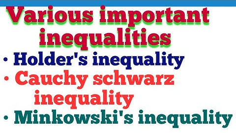 Various important inequalities | metric space |
