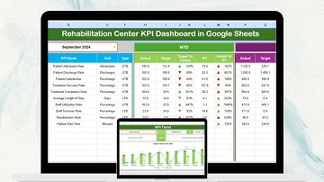 Rehabilitation Center KPI Dashboard in Google Sheets