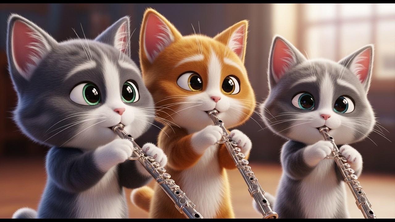 🎼 Symphony of Meow | Cute Cats Play Flute Together - YouTube