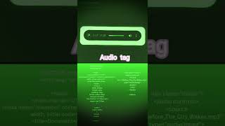 audio tag  used for html and CSS #coding #css #programming