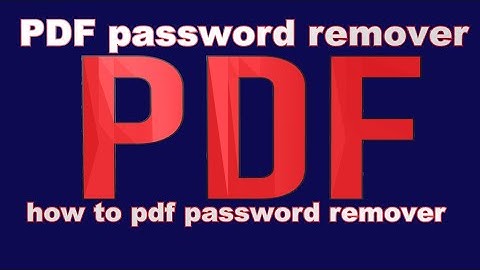 How To PDF password remover | wondershare pdf password remover