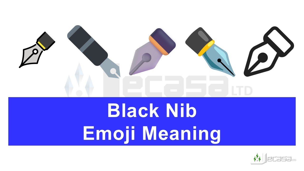 Black Nib Emoji Meaning | Learning Emojis - YouTube