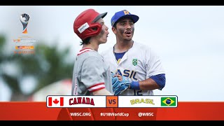 Highlights: 🇨🇦 Canada vs Brazil 🇧🇷 - WBSC U-18 Baseball World Cup - Opening Round