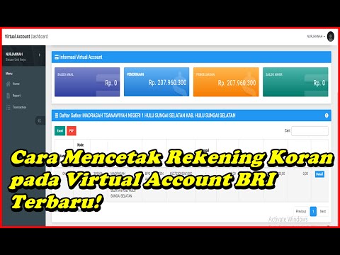 Cara Mencetak Rekening Koran Satker pada Virtual Account BRI Terbaru