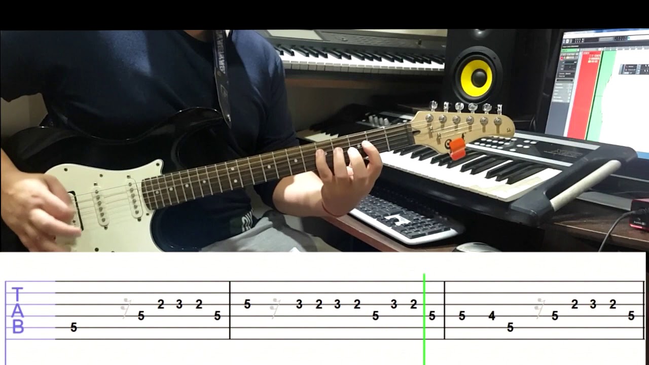 La nueva luna - si te vas tablatura guitarra cumbia tabs - YouTube