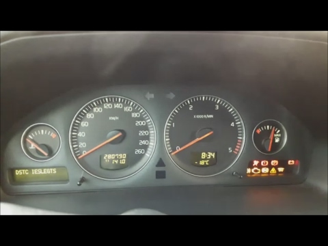 Volvo V70 2.4 D5 cold start -18°C - YouTube