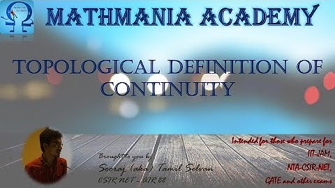 Topological definition of continuity - Lec 16