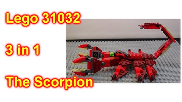 Lego 31032 Red Creature 3 in 1 The Scorpion Time Lapse Build and Animation