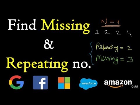 Repeat and Missing Number | Interview Bit