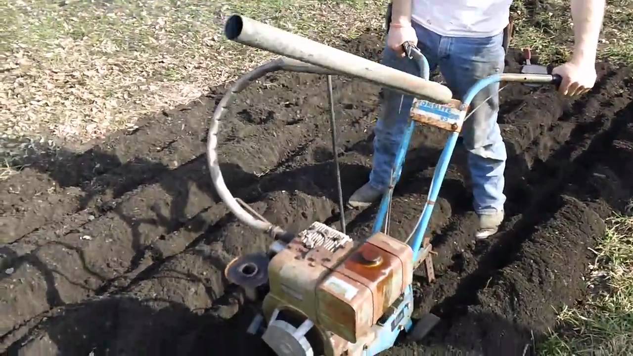 Homelite tiller with custom exhaust - YouTube