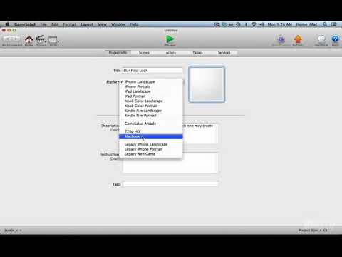 Introduction to Mobile Games Development with Gamesalad : Starting a new game project