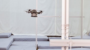 Drones can "weave structures in space in just a few minutes"