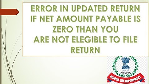 If Net Amount Payable is Zero then you are not eligible to file this return