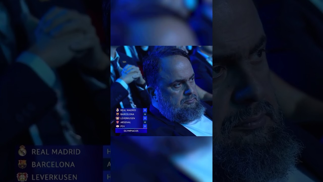 Evangelos Marinakis didn’t look too happy with Olympiacos’ league phase opponents...