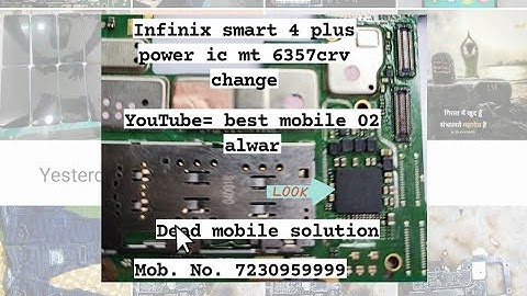 Infinix smart 4 plus power ic Mt 6357crv change dead mobile okay, dead mobile solution, shorting