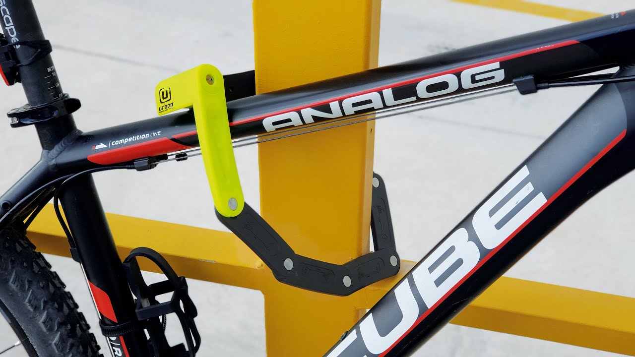 URBAN UR469Y Bike Chain Folding Lock, Compact Theft Resistant Ø6 70cm Foldable Bicycle Padlock