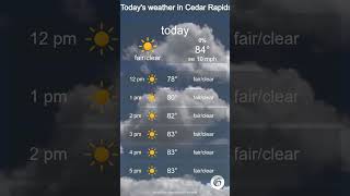 Today's weather in Cedar Rapids, Iowa
