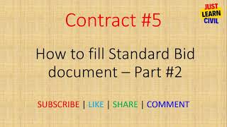 [Contract #5] HOW TO FILL STANDARD BIDDING DOCUMENT PART-2| BID DOCUMENT FEE|PRE BID MEETING