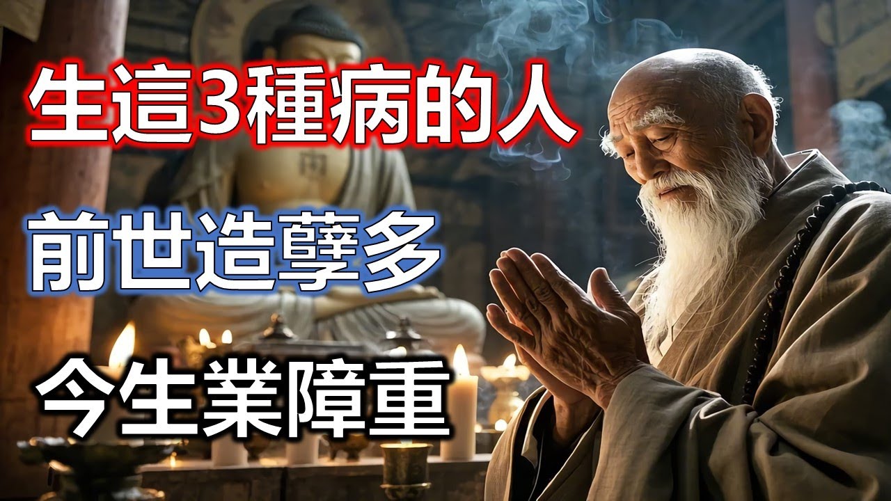 善惡有報！生這3種病的人，前世造孽多，今生業障重！高僧教你這樣消除#佛學#智慧#因果