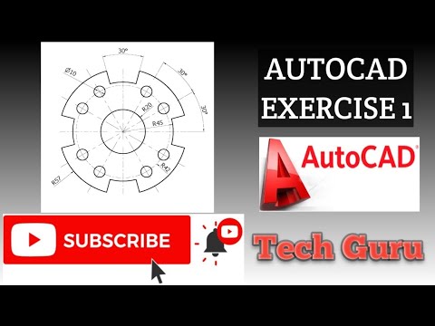 Autocad tutorial for beginners Exercise 1 - YouTube