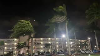 Hurricane Milt wind in Century Village Boca Raton Wednesday October 9, 2024