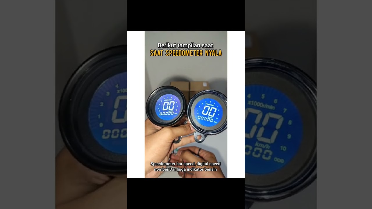 aksesoris motor keren speedometer digital steam 7 warna universal 