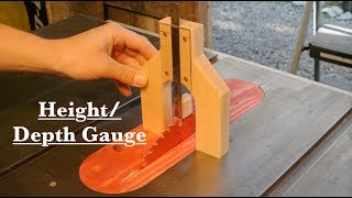 How To: Building a Height/ Depth Gauge For A Router Or Table saw