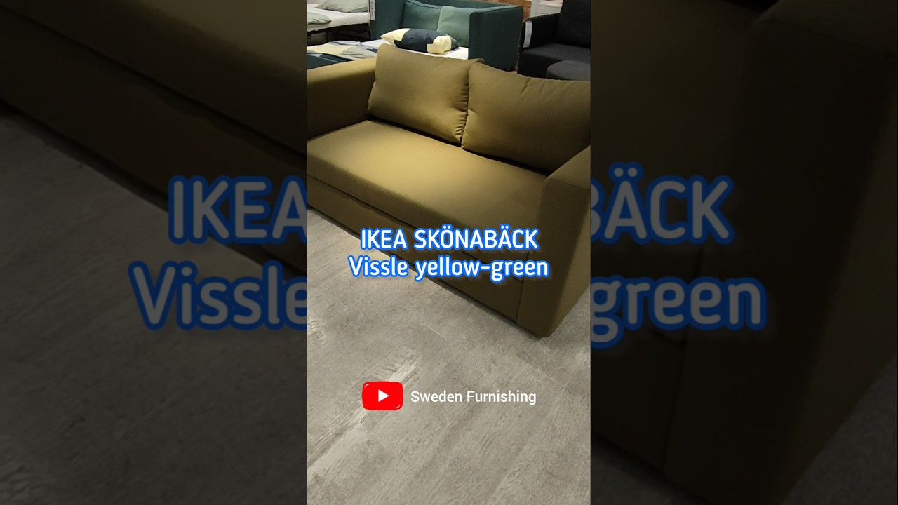 Ikea Skonaback sofa-bed yellow green