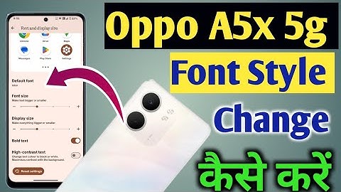 How to Change Font style in Oppo A5x 5g/Font Style Change settings/font style kaise change kare
