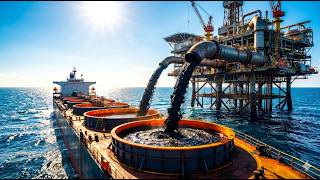 How Crude Oil Is Extracted From The Ocean And Transported To Massive Tanker Ships| Full Process Line