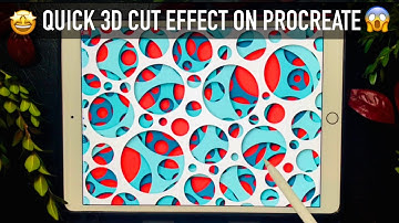 Simple Paper Cut Effect 😍 on Procreate🤩✏️ | Step by Step Digital Art🌈