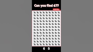 Find 67! #quiz #odd #math #iq #numbersgame #speed #shorts #mathexam #speedquiz