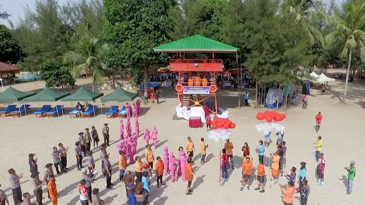 Pos Pantau Polres Bangka Di Pantai Tikus Emas