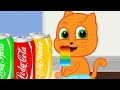 🔴 Cats Family en Français - Coca Cola Arc-en-ciel Dessin Animé 2022 en Français