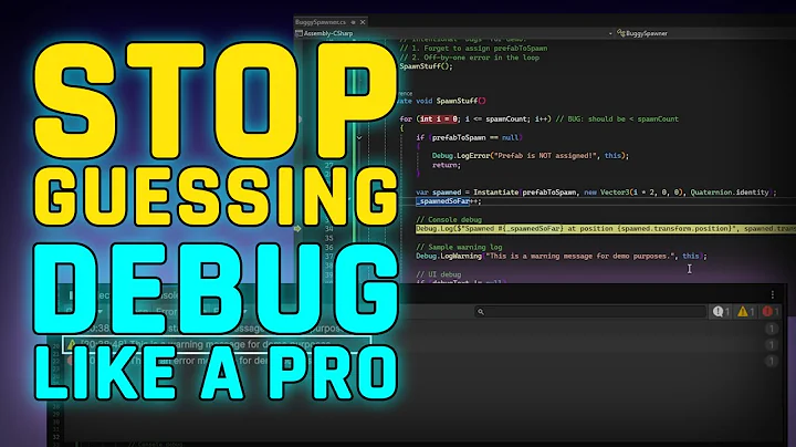 Learn How to Debug in Unity (Console, Breakpoints, Inspector & UI)