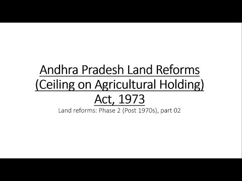 Ap Land Reforms Ceiling On Agricultural Holding Act 1973