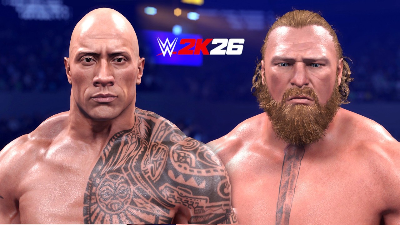 WWE 2K26 - The Rock Vs Brock Lesnar I FULL MATCH (PS5) - YouTube
