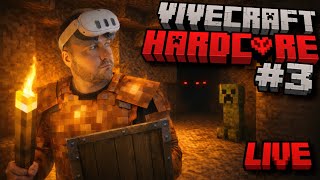 Exploring Deadly Caves in Hardcore Minecraft VR | Vivecraft Episode 3
