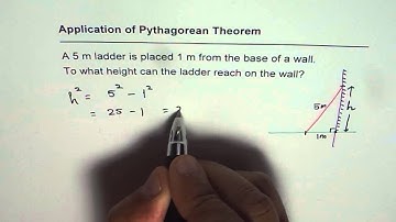 Q7 Application of Pythagorean Theorem Ladder length