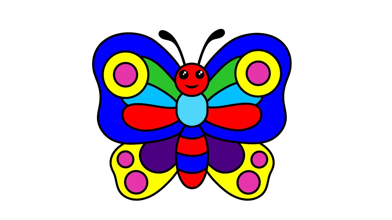 Butterfly coloring page for kids🦋